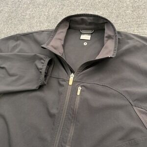 Vintage 90s Nike Dri-Fit Windbreaker Jacket Men's Size Medium Full Zip Mock Neck